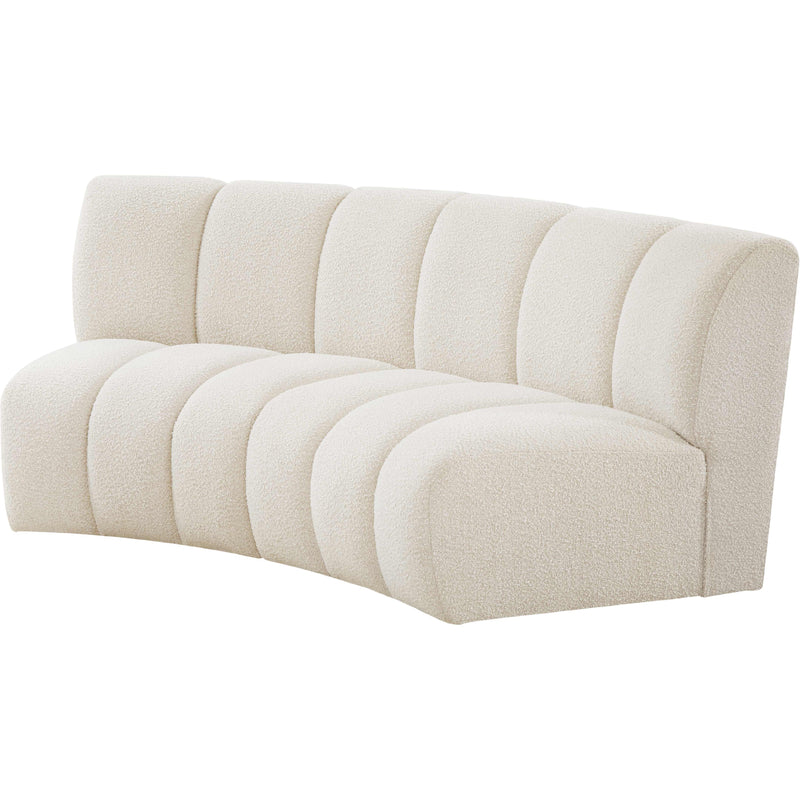Meridian Infinity Cream Boucle Fabric 2 pc Modular Sectional IMAGE 3