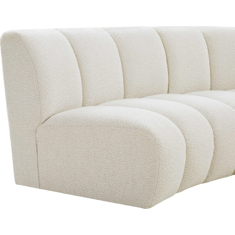 Meridian Infinity Cream Boucle Fabric 3 pc Modular Sectional IMAGE 10