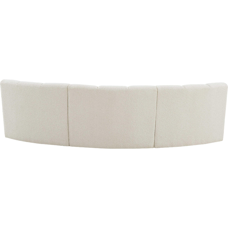 Meridian Infinity Cream Boucle Fabric 3 pc Modular Sectional IMAGE 4