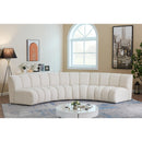 Meridian Infinity Cream Boucle Fabric 4 pc Modular Sectional IMAGE 2