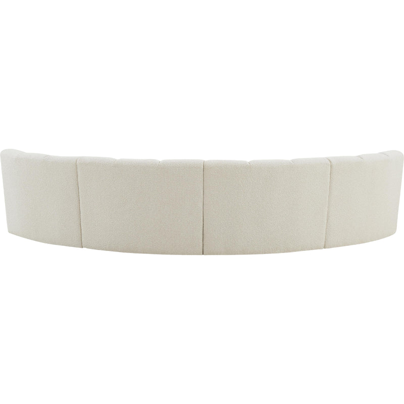 Meridian Infinity Cream Boucle Fabric 4 pc Modular Sectional IMAGE 4