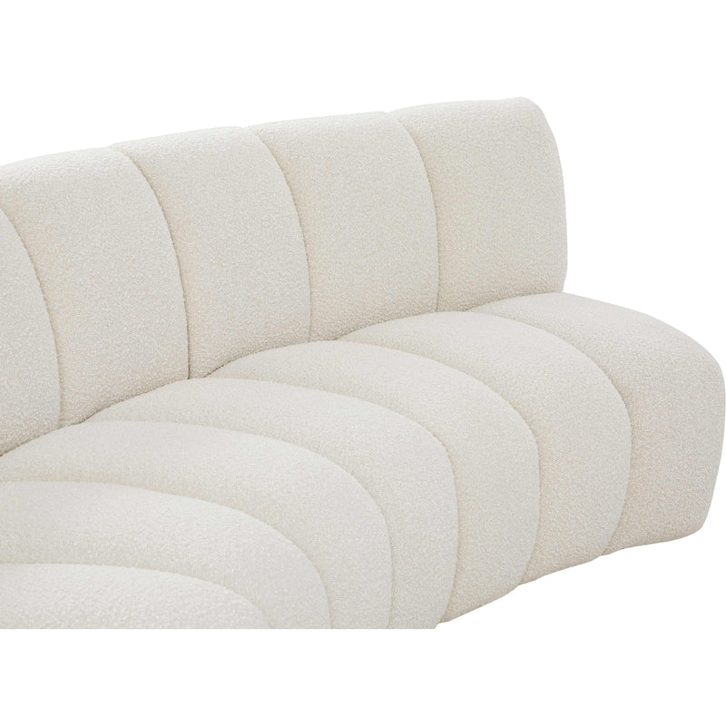 Meridian Infinity Cream Boucle Fabric 4 pc Modular Sectional IMAGE 9