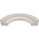 Meridian Infinity Cream Boucle Fabric 6 pc Modular Sectional IMAGE 6