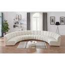 Meridian Infinity Cream Boucle Fabric 7 pc Modular Sectional IMAGE 2
