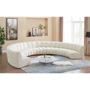 Meridian Infinity Cream Boucle Fabric 8 pc Modular Sectional IMAGE 2