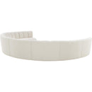 Meridian Infinity Cream Boucle Fabric 8 pc Modular Sectional IMAGE 4