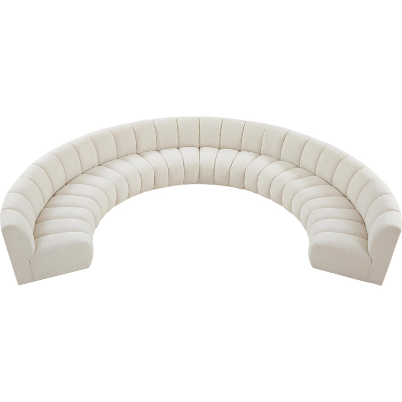 Meridian Infinity Cream Boucle Fabric 8 pc Modular Sectional IMAGE 6