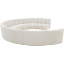 Meridian Infinity Cream Boucle Fabric 9 pc Modular Sectional IMAGE 4