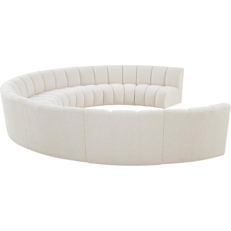Meridian Infinity Cream Boucle Fabric 9 pc Modular Sectional IMAGE 4