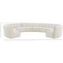 Meridian Infinity Cream Boucle Fabric 10 pc Modular Sectional IMAGE 11