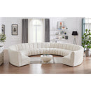 Meridian Infinity Cream Boucle Fabric 10 pc Modular Sectional IMAGE 2