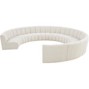 Meridian Infinity Cream Boucle Fabric 10 pc Modular Sectional IMAGE 3
