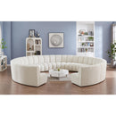 Meridian Infinity Cream Boucle Fabric 11 pc Modular Sectional IMAGE 2