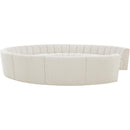 Meridian Infinity Cream Boucle Fabric 11 pc Modular Sectional IMAGE 4