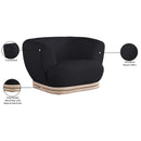 Meridian Kipton Black Boucle Fabric Chair IMAGE 11