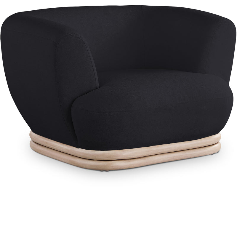Meridian Kipton Black Boucle Fabric Chair IMAGE 1
