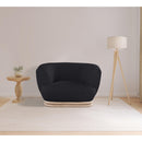 Meridian Kipton Black Boucle Fabric Chair IMAGE 2