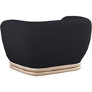 Meridian Kipton Black Boucle Fabric Chair IMAGE 4