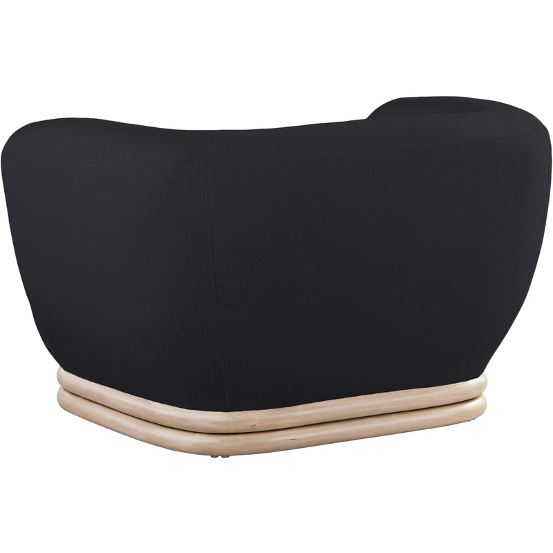 Meridian Kipton Black Boucle Fabric Chair IMAGE 4