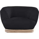 Meridian Kipton Black Boucle Fabric Chair IMAGE 6