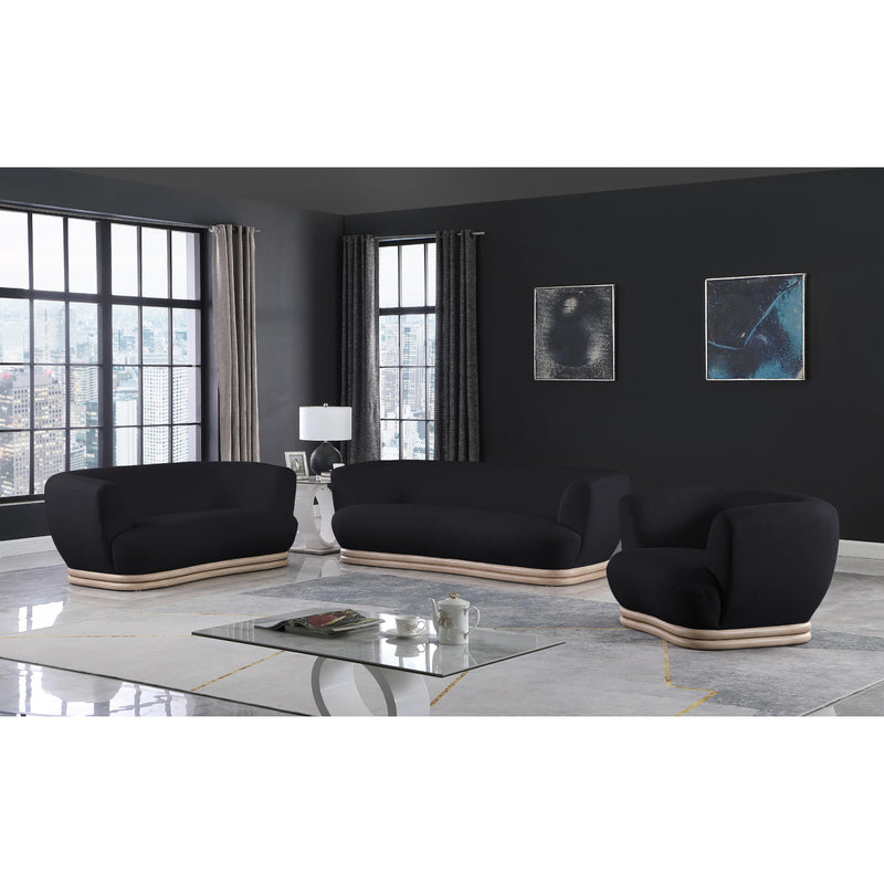 Meridian Kipton Black Boucle Fabric Chair IMAGE 8