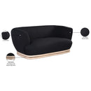 Meridian Kipton Black Boucle Fabric Loveseat IMAGE 11