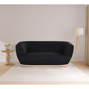 Meridian Kipton Black Boucle Fabric Loveseat IMAGE 2