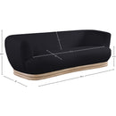 Meridian Kipton Black Boucle Fabric Sofa IMAGE 10