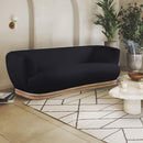 Meridian Kipton Black Boucle Fabric Sofa IMAGE 2