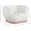 Meridian Kipton Cream Boucle Fabric Chair IMAGE 10