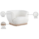 Meridian Kipton Cream Boucle Fabric Chair IMAGE 11