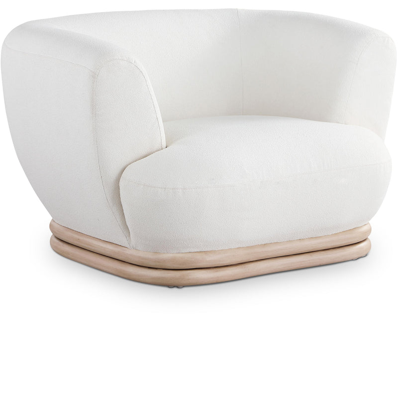 Meridian Kipton Cream Boucle Fabric Chair IMAGE 1