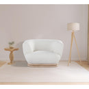 Meridian Kipton Cream Boucle Fabric Chair IMAGE 2