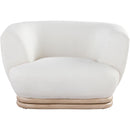 Meridian Kipton Cream Boucle Fabric Chair IMAGE 6