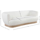 Meridian Kipton Cream Boucle Fabric Sofa IMAGE 10
