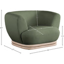 Meridian Kipton Green Boucle Fabric Chair IMAGE 10