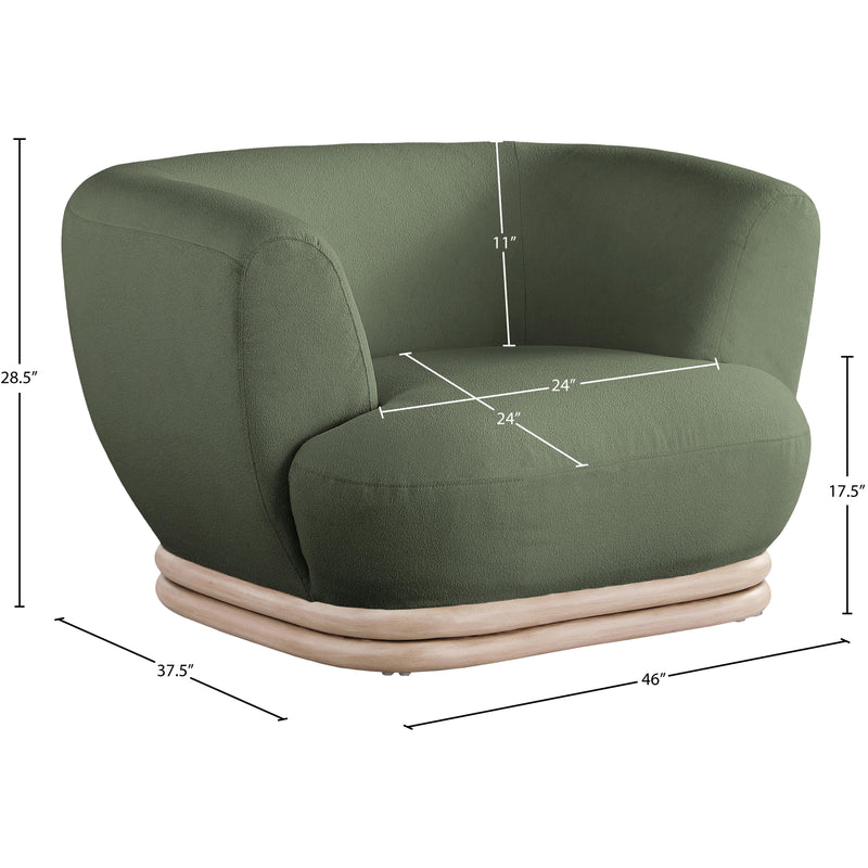 Meridian Kipton Green Boucle Fabric Chair IMAGE 10