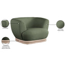 Meridian Kipton Green Boucle Fabric Chair IMAGE 11