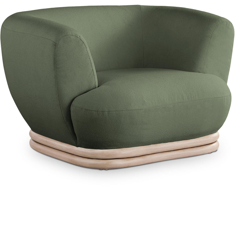 Meridian Kipton Green Boucle Fabric Chair IMAGE 1