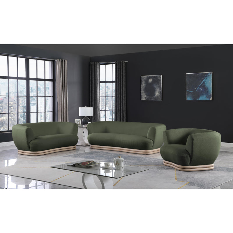 Meridian Kipton Green Boucle Fabric Chair IMAGE 8