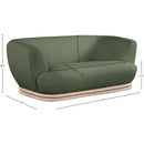 Meridian Kipton Green Boucle Fabric Loveseat IMAGE 10