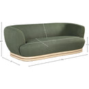 Meridian Kipton Green Boucle Fabric Sofa IMAGE 10