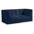 Meridian Relax Navy Velvet Modular Sofa IMAGE 10