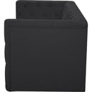 Meridian Tuft Black Velvet Modular Sofa IMAGE 6