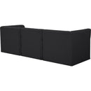 Meridian Tuft Black Velvet Modular Sofa IMAGE 3