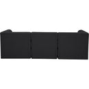 Meridian Tuft Black Velvet Modular Sofa IMAGE 4