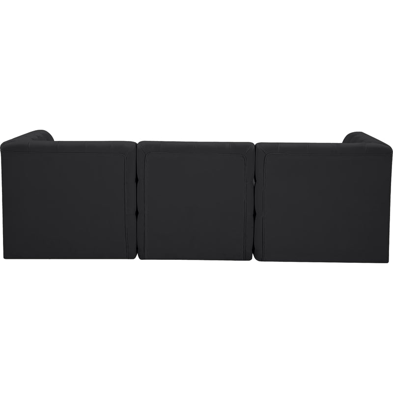 Meridian Tuft Black Velvet Modular Sofa IMAGE 4