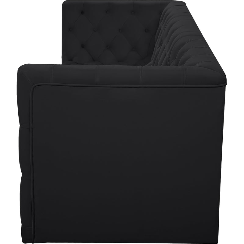 Meridian Tuft Black Velvet Modular Sofa IMAGE 7