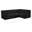 Meridian Tuft Black Velvet Modular Sectional IMAGE 20