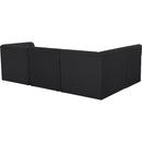 Meridian Tuft Black Velvet Modular Sectional IMAGE 5